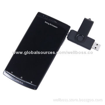 2013 Mobile Phone USB Drive, Dual USB Input, Aluminum Housing, 1 to 32GB Storage/Customized Logos